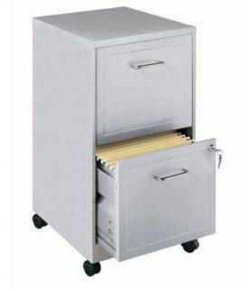 New 18 Deep 2 Drawer Mobile File Cabinet Silver