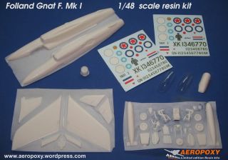 Folland Gnat F. MK I  1/48 resin AEROPOXY kit