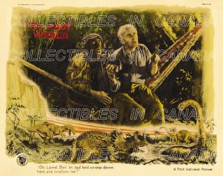 Lost World 1925 ★ Men in Jungle Hammock Dinosaur Stegosaurus Stop