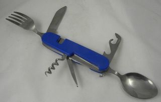  Camping Bottle Opener Knife Corkscrew Blade Reamer Spoon Fork