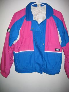 Frank Shorter Gore tex Running lined Pink Blue Jacket womens ladies M
