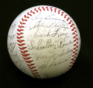 1955 Detroit Tigers Team Signed Baseball 29 Signatures