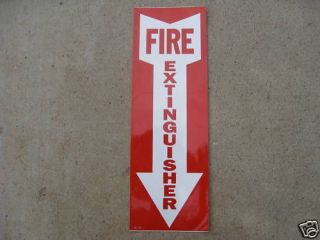 Fire Extinguisher Vinyl Signs 12 x 4 Inch