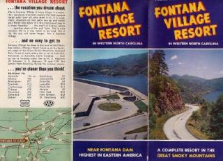 Fontana Village Resort Brochure Schedule of Rates North Carolina 1950