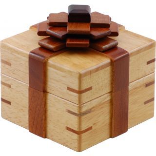 Bits and Pieces Kamei Ribbon Box Wood Puzzle Difficulty 7 of 10