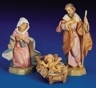 Fontanini Nativity 3pc Figures and Stable Set 5 Starter Set