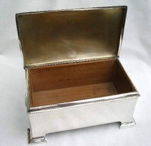 Outstanding Art Nouveau Sterling Silver Cigarette Box. Birmingham 1905