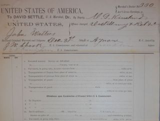 Franklin North Carolina Moonshine Whiskey 1886 Warrant Document & Free