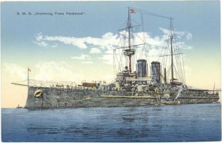 Navy SHIP Erzherzog Franz Ferdinand Unused Postcard Shi 1