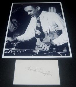 Jazz Great Lionel Hampton Signed Card and Great Print