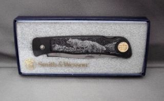  Wesson SW 380B Black Wolf Scrimshaw Knife First Production Run