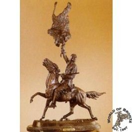 Buffalo Signal by Frederic Remington Bronze Handcast Sculpture w