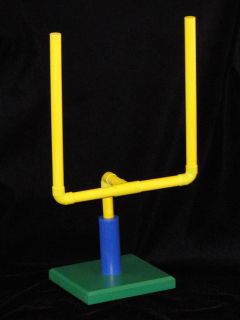 Football Goal Post Stand Blue Padding Yellow Goal Post