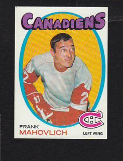 1971 72 topps 105 frank mahovlich nmt canadiens nhl