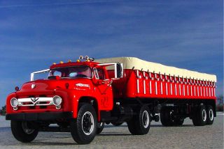 HTF   C.L.WERNER 1956 FORD F800 Truck & Covered Wagon   First Gear