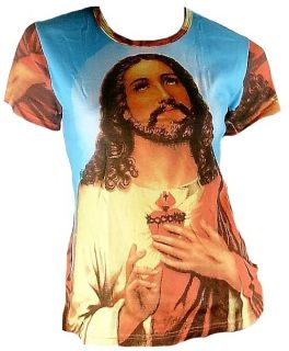 Jesus Christ Ave Maria Tattoo Kunst Designer WOW T Shirt s M L 34 36