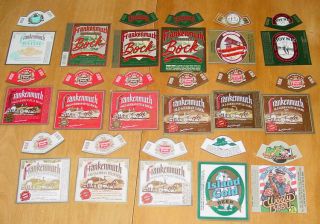 54 microbrewery/brewpub beer labels from Michigan, Frankenmuth Brewing