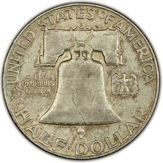 1953 D VF Silver Franklin Half Dollar 