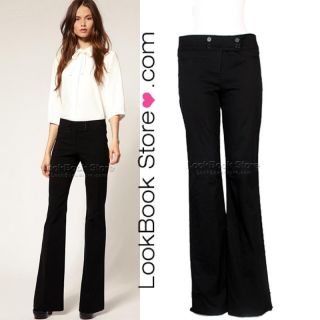  Wide Leg Slim Fitted Waist Flares Long Formal Pants Trousers
