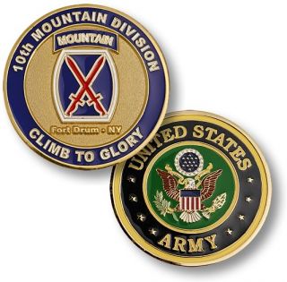 Fort Drum NY 10th Mountain Division Coin Medal Army New