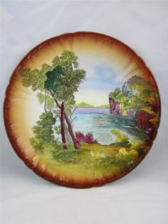 Antique German Franz Anton Mehlem Bonn Painted Plate 1870 1920 Double