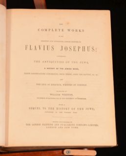 1878 The Complete Works of Flavius Josephus William Whiston