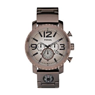 Fossil Mens Gage Plated Stainless Steel Watch – Brown #JR1302