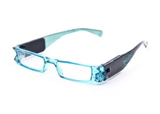 foster grant teal light specs lighted reading glasses 1 50