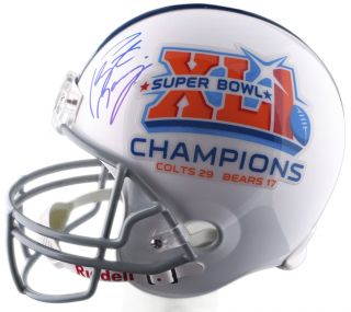 Peyton Manning Signed Replica Helmet XLI GA Certified