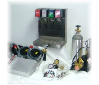 Soda Fountain Dispenser System 4 Flavors
