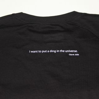 Apple Mac Steve Jobs Put A Ding in The Universe Quote T Shirt Tee XL