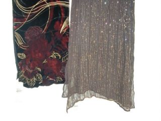 Joolay Brown Beaded and 1 V Fraas Multi Floral Womens Scarves One