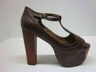 Jeffrey Campbell Womens Shoes Foxy Wood Brown