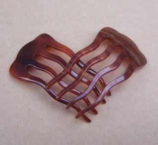 LOT OF TWO SIGNED FRANCE LUXE FAUX TORTOISESHELL SCATTER HAIR COMBS