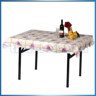 Floral Flower Vinyl Table Cloth Cover Waterproof Dining Table