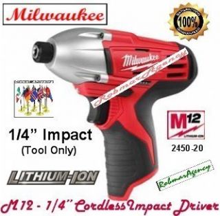 Milwaukee   M12 REDLITHIUM™ 1/4 Impact Driver * 2450 20 Tool