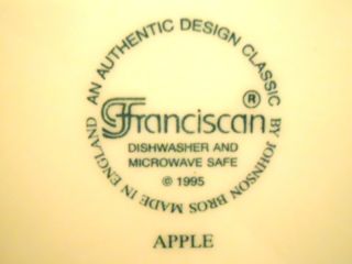 Franciscan Apple Dinner Plates Johnson Brothers Made in England New