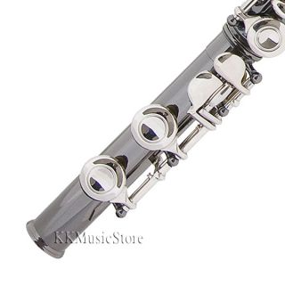 Mendini Silver Plated or Black Nickel C Flute Stand Case
