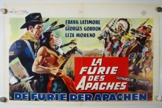 Frank Latimore Euro Espana Western Great Indians Cavalry Movie Poster