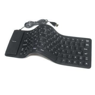 Flexible Foldable Folding Keyboard Mini USB Soft Silicone Roll Up for