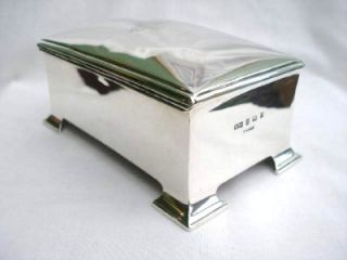 Outstanding Art Nouveau Sterling Silver Cigarette Box. Birmingham 1905
