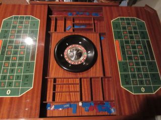 Game Table roulette backgammon checkers chess and card table
