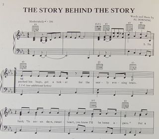 Story Behind The Story Sheet Music Big Al Downing 1980