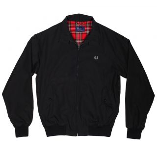 Fred Perry Harrington Bomber Jacket Black Large New Made in England