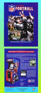 nfl football 1983 midway arcade flyer from an inventory of 1000 s