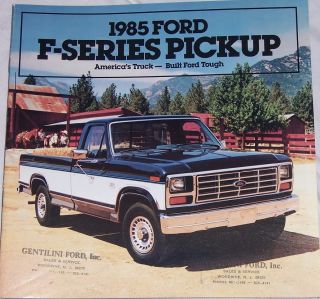1985 ford f series pickup original sales brochure 23 pages brochure
