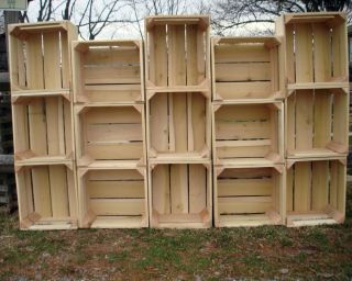 Wood Crates Rustic Wooden Furniture Bookcase Shelving Storage Home or