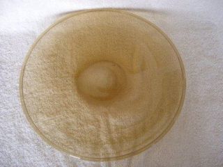 Antique Carder Steuben Topaz Round with Turned Edge