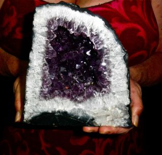 Big 6 lb Amethyst Geode Church Crystal Cathedral Reiki Healing Purple