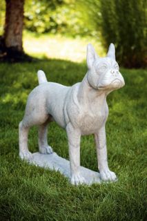 29 Boxer Dog Outdoor Cement Garden Statue